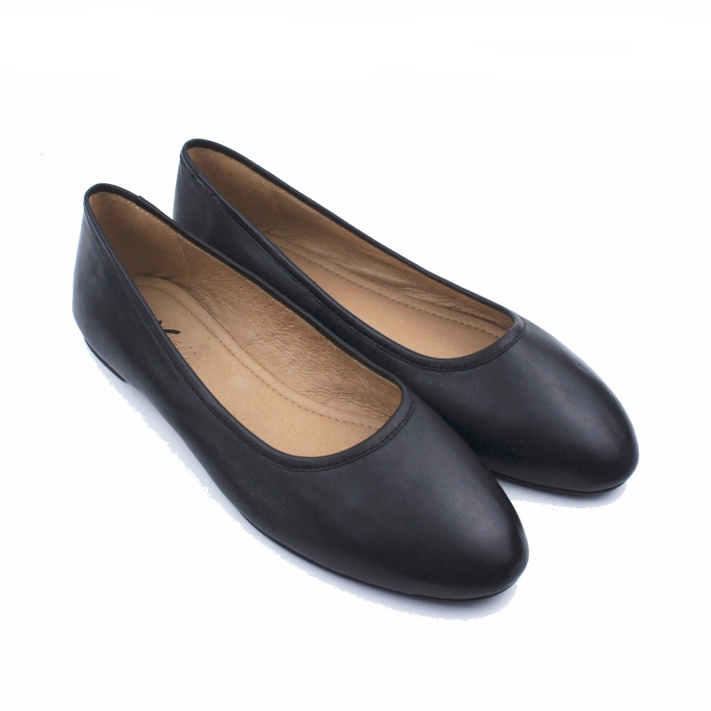 New MADEWELL The Reid Ballet Flat in Black Leather - Picture 6 of 6